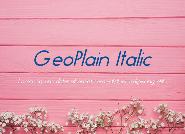 GeoPlain Italic example